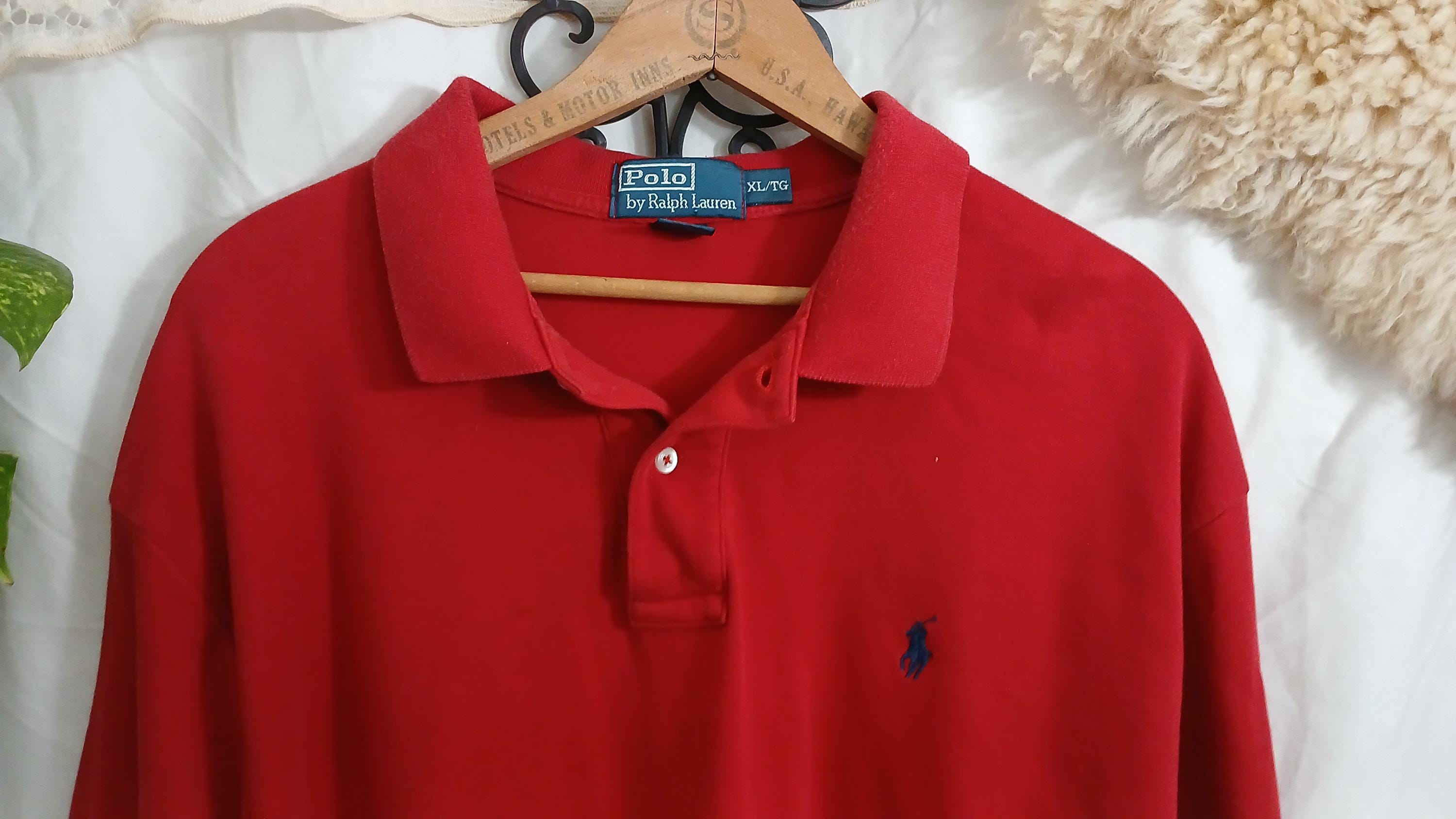 Red Polo Ralph Lauren XL - Etsy