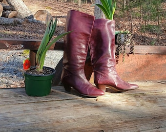 Vintage Italian Oxblood Boots