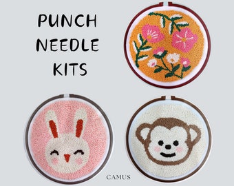 Beginner Punch Needle Kit, DIY Punch Needles Start Kit For Adult, Punch Needle Kit With Yarn & All Materials Included