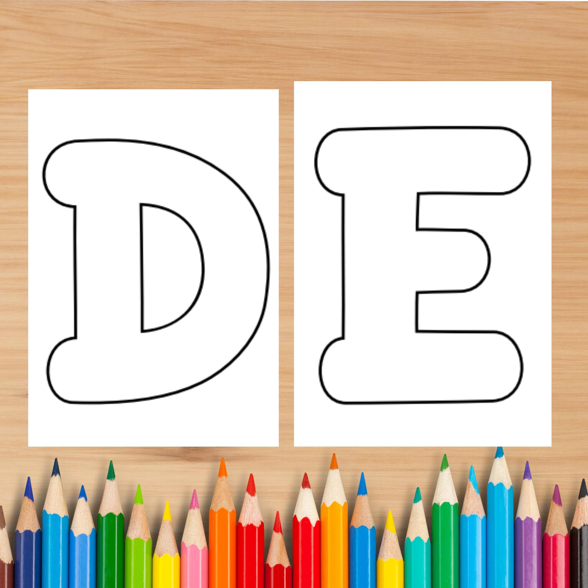 Simple ABC Coloring Pages for Kids | Basic A-Z Letters to Color and ...