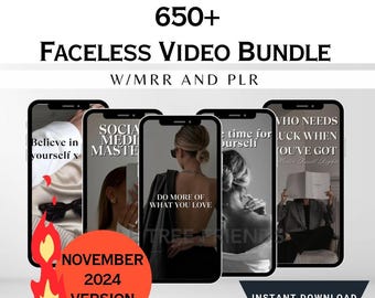 1400+ Faceless Videos | Aesthetic Videos | Master Resell Rights | MRR | Done For You | DFY | Faceless Instagram Account | Story Templates |