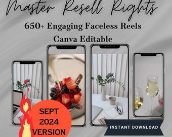 1400+ Faceless Videos | Aesthetic Videos | Master Resell Rights | MRR | Done For You | DFY | Faceless Instagram Account | Story Templates |