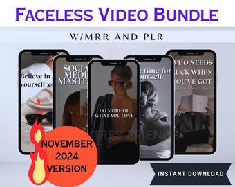 1400+ Faceless Videos | Aesthetic Videos | Master Resell Rights | MRR | Done For You | DFY | Faceless Instagram Account | Story Templates |