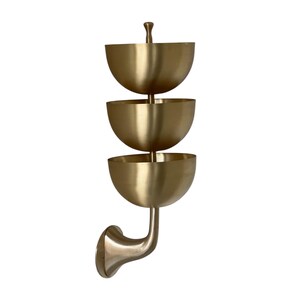 Brass Elegant Wall Sconce - Mid century brass wall sconce - Modern Wall Sconce - Italian wall sconce - One Piece - Brush Brass Finish