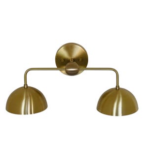 Handmade Wall Sconce - Mid century brass wall sconce - Modern Wall Sconce - Italian wall sconce - One Piece - Brush Brass Finish