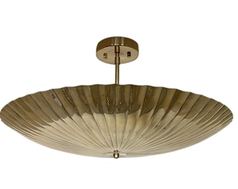 Handmade Polish Brass Sputnik Flushmount Ceiling Light – Mid Century Modern