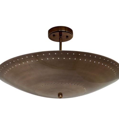 真鍮製スプートニクシャンデリア – ミッドセンチュリーモダン、7灯