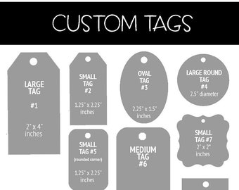 Custom Tags, Product Tags, Personalized Tags, Gift tags, Party Favor Tags, Favor Tags, Wedding Tags, Baby Shower, Birthday Tags - Set of 50