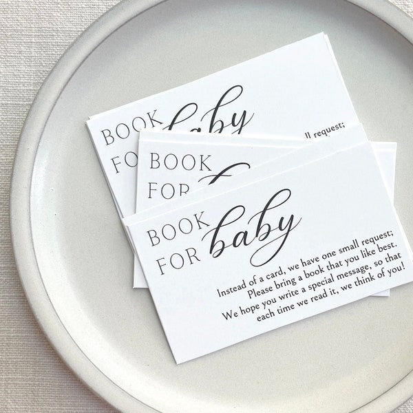 PRINTED Book for Baby Enclosure Cards, Request Books instead of a Card, Baby Shower Invitation Enclosure - 2872
