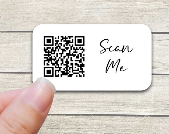Custom Mini QR Code Cards, Personalized Stickers, Bar Code Cards, Printed Business Cards, Venmo Card, Thank You Cards, Kraft | 6731