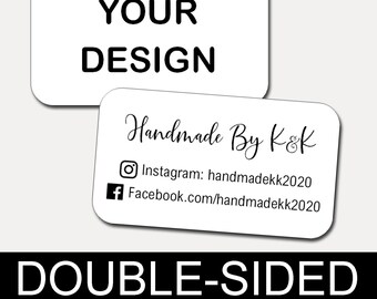 Mini Business Cards | Custom Cards |  Rounded Corners | Printed Business Cards | Kraft | Set of 21 | 6730