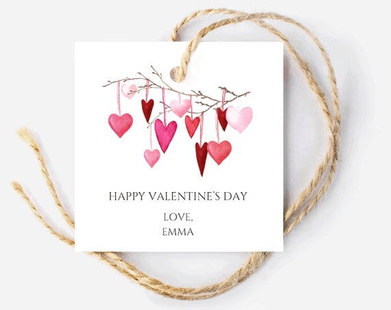 Hearts on a Branch Valentines Day Tags, 3x3 tags - 2922