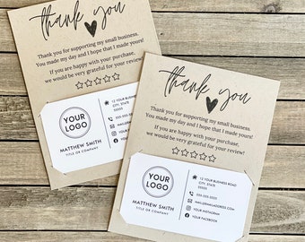 Thank you for your purchase cards, Business Card, Insert Card, Marketing, Insert Business Card, Modern Simple - 2376