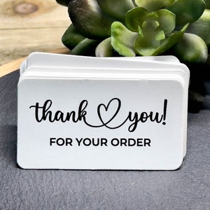 Mini-cartes de visite | Fait main avec amour |  Coins arrondis | Cartes de visite imprimées | Papier kraft | 2746