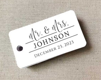 PRINTED Personalized Gift Tags, Wedding Favor Tags, Bridal Shower, Wedding Bomboniere, Jordan Almonds - Set of 20 (8400)