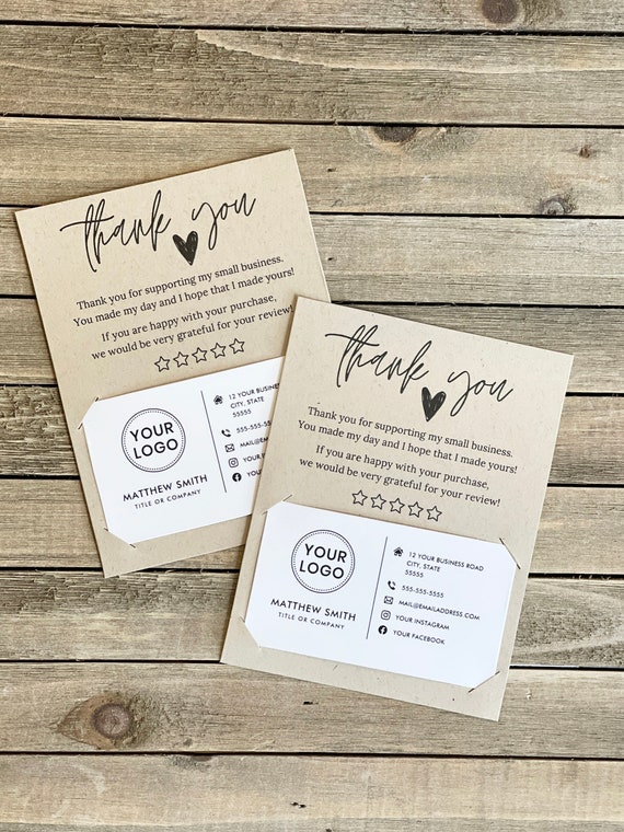 Thank you for your purchase cards, Business Card, Insert Card, Marketing, Insert Business Card, Modern Simple - 2376
