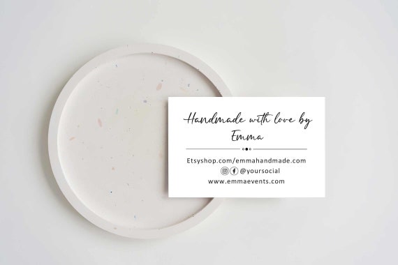 Custom Business Cards | Thank You Cards | Handmade with love by Cards | Printed Business Cards | Promo | 2467