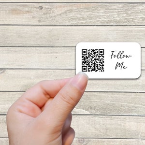Custom Mini QR Code Cards, Personalized Stickers, Bar Code Cards, Printed Business Cards, Venmo Card, Thank You Cards, Kraft 6731 image 2
