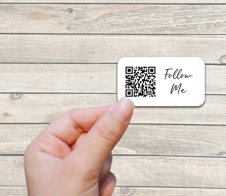 Custom Mini QR Code Cards, Personalized Stickers, Bar Code Cards, Printed Business Cards, Venmo Card, Thank You Cards, Kraft 6731 image 2