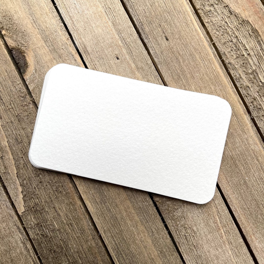 20 Blank 3.5 X 2 Business Cards Rounded Corners Etsy