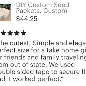 DIY Custom Seed Packets, Custom Envelope, Kraft, Personalized Envelopes, Wedding Favors, Bridal Shower, Seed Packet, Let Love Grow 5735 image 8