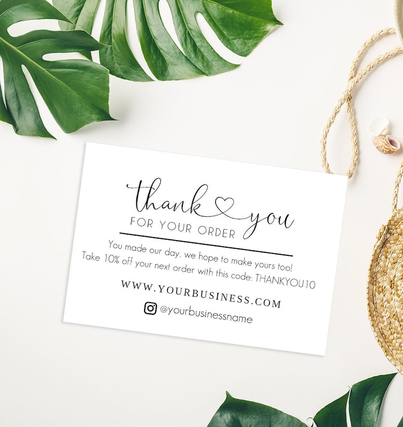Custom Business Cards Thank You Cards Discount Cards Etsy