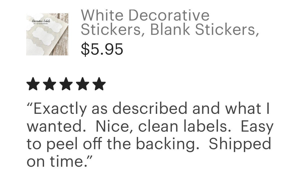 White Decorative Stickers Blank Stickers Labels Diy Stickers