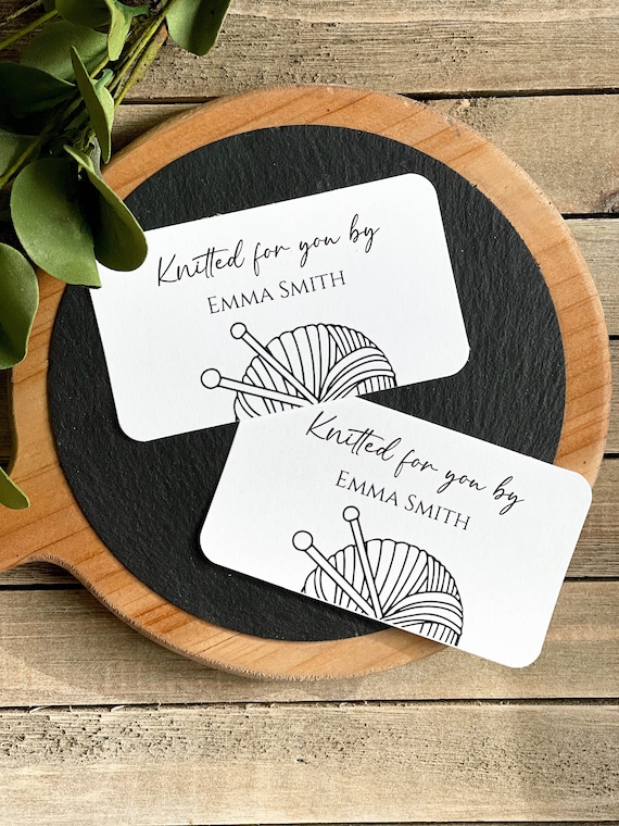 Custom Business Cards | Handmade For Your Cards | Thank You Cards | Handknit For You | Printed Business Cards | Promo | 3091