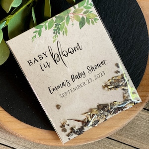 Baby in Bloom Seed Favors, Wildflower Seeds, Rustic, Seed Favors, Seed Packet 2588