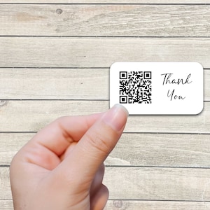 Custom Mini QR Code Cards, Personalized Stickers, Bar Code Cards, Printed Business Cards, Venmo Card, Thank You Cards, Kraft 6731 image 3