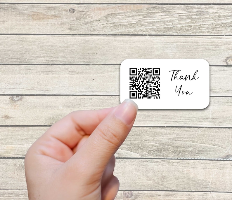 Custom Mini QR Code Cards, Personalized Stickers, Bar Code Cards, Printed Business Cards, Venmo Card, Thank You Cards, Kraft 6731 image 3