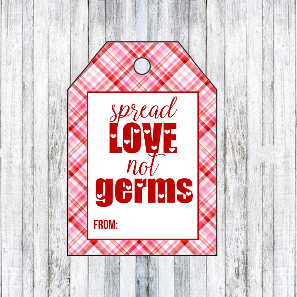 Spread Love Not Germs Free Printable Printable Templates