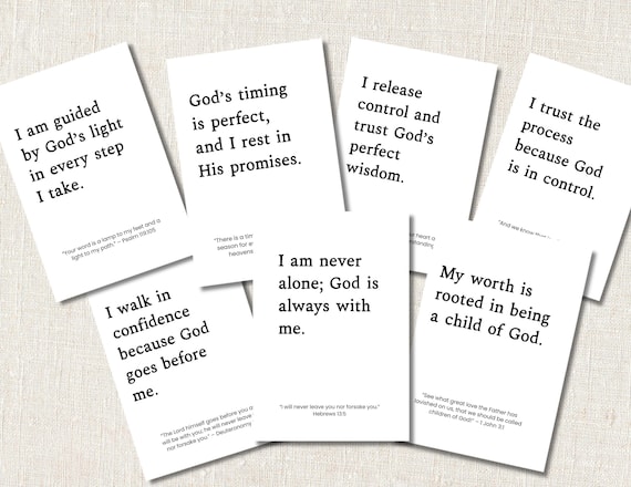 Affirmation Cards, Scripture Cards, Daily Devotional, Prayer Cards, Inspiration Cards, Christian Encouragement Cards, Bible Study Cards 2344