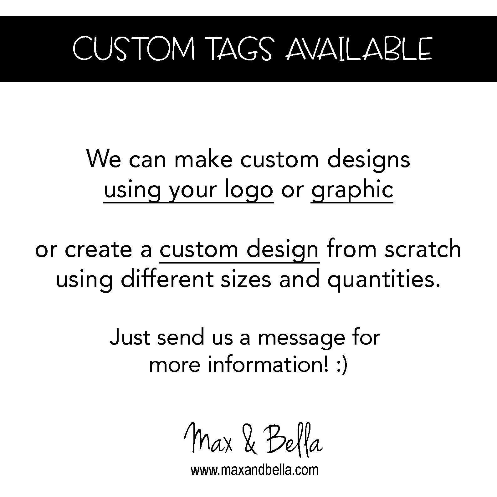 Custom Tags, Product Tags, Personalized Tags, Gift Tags, Party Favor ...
