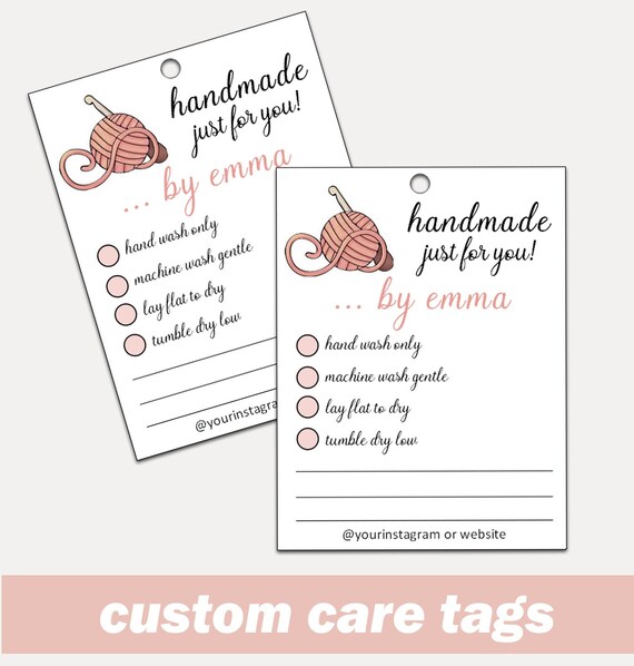 Crochet Knitting Hang Tags for Handmade Items-custom Crocheted With Love  Labels-crafters Tag With Personalization-printable Downloadable Tag 