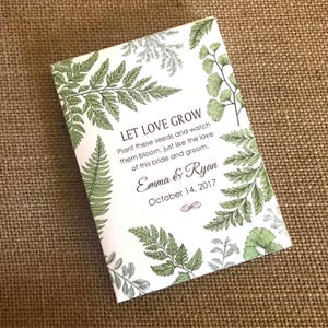 DIY Custom Seed Packets, Kraft, Personalized Envelopes, Wedding Favors, Bridal Shower, Seed Packet, Let Love Grow