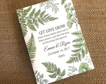 DIY Custom Seed Packets, Kraft, Personalized Envelopes, Wedding Favors, Bridal Shower, Seed Packet, Let Love Grow