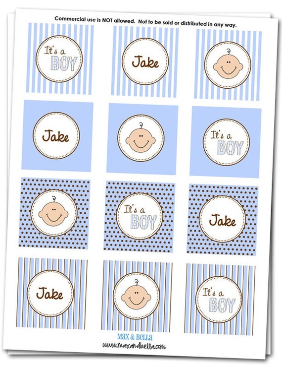 Items similar to DIY Personalized Printable Baby Boy