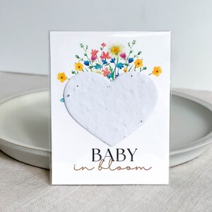 Cartes bébé en fleurs, papier pour graines de fleurs, papier pour graines de plantes, baby shower, graines de fleurs écologiques, développement durable (2032)