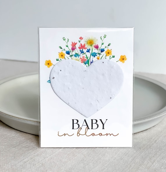 Baby in Bloom Cards, Flower Seed Paper, Plantable Seed Paper, Baby Shower, Eco Friendly Flower Seeds, Sustainable (2032)