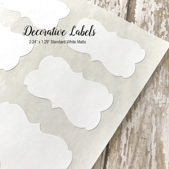 White Decorative Stickers Blank Stickers Labels Diy Etsy