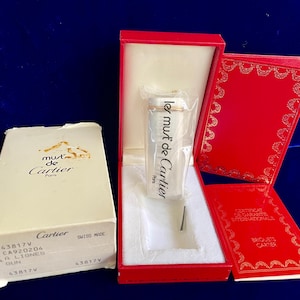 Rare Vintage Trinity Silver Satin Cartier Lighter New Sealed Old Stock Condition
