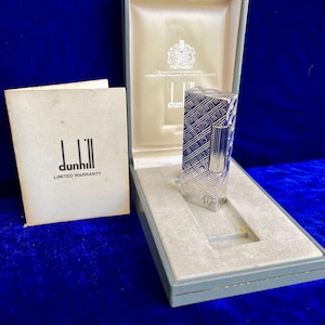 Super Rare Silver Diamond Dunhill Lighter 99.9% New Condition Works 1 Year Warranty