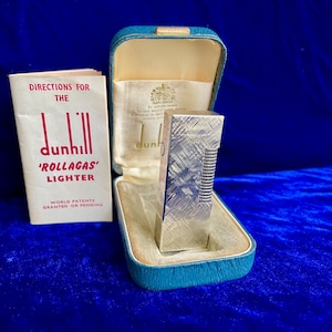 Vintage Dunhill Lighter Rollagas Super Mint Condition Works 1 Year Warranty