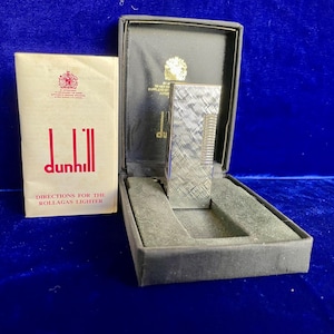 Vintage Silber Florentiner Rollagas Dunhill Feuerzeug Super Mint Zustand Funktioniert 1 Jahr Garantie