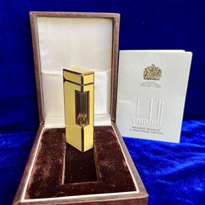 Rare Yellow Lacquer Rollagas Dunhill Lighter Super Mint Condition Works 1 Year Warranty