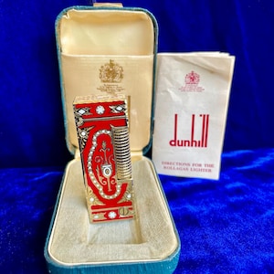 Encendedor Dunhill Roy King vintage de oro macizo de 18 quilates, 99,9 % nuevo, funciona correctamente y tiene 1 año de garantía.
