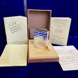 Rare Vintage Silver Short ST DuPont Lighter 99.9% New Condition Works 1 Year Warranty