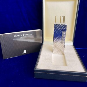 Rollagas Silber Vintage Dunhill Feuerzeug 99,9% Neuzustand Funktioniert 1 Jahr Garantie