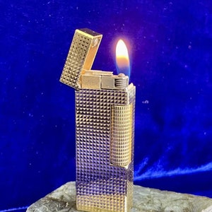 Vintage Dunhill Feuerzeug Rollagas Gold Neuwertiger Zustand Voll funktionsfähig 1 Jahr Garantie